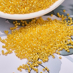 (DB1562) Непрозрачный Канареечный Блеск Бусины miyuki delica, цилиндр, японский бисер, 11/0, (дб 1562) непрозрачный канареечный блеск, 1.3x1.6 мм, отверстие : 0.8 мм, Около 2000 шт / 10 г