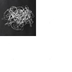 Прозрачный Прозрачная резиновая лента из ТПУ, эластичные резиновые ленты для обертывания книг, камеры, искусство, Готовка, упаковка, упражнение, обертывания пакетов, прозрачные, 400x5x0.5 мм, 116.27 г (около 100 шт.)