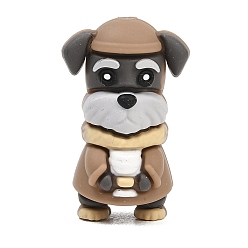 Собака Силиконовые фокусные шарики, деревесиные, собака, 28x17x14 мм, отверстие : 2 мм