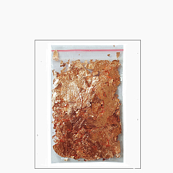 Rose Gold Foil Chip Flake, for Resin Craft, Nail Art, Painting, Gilding Decoration Accessories, Rose Gold, Bag: 100x50mm