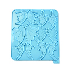 Deep Sky Blue Dragon Wing DIY Pendant Silicone Molds, Resin Casting Molds, for UV Resin & Epoxy Resin Jewelry Making, Deep Sky Blue, 177x150x6mm, Hole: 2.2mm, Inner Diameter: 54~65.5x60~80.5mm