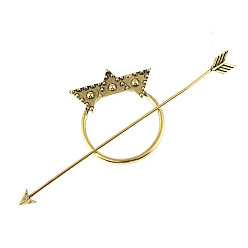 Античная Бронза Сплав винтажные заколки для волос, аксессуары для волос для женщин и девочек, античная бронза, 137x54 мм