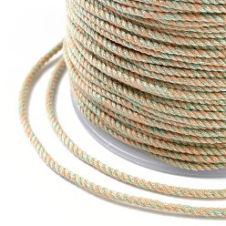 Pale Goldenrod Macrame Cotton Cord, Braided Rope, with Plastic Reel, for Wall Hanging, Crafts, Gift Wrapping, Pale Goldenrod, 1.2mm, about 49.21 Yards(45m)/Roll