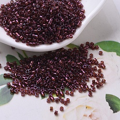 (DB0120) Темный  Топазовый  Бордовый Блеск Бусины miyuki delica, цилиндр, японский бисер, 11/0, (дб 0120) темный топаз бордовый блеск, 1.3x1.6 мм, отверстие : 0.8 мм, Около 2000 шт / 10 г