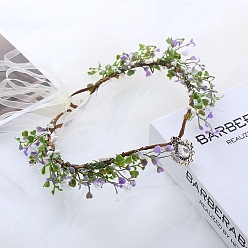 Crystal Plastic Headband, Flower Crown, with Rhinestone, Crystal, Inner Diameter: 170mm