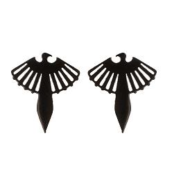 black Cute Bird Dove Earrings - Vintage Phoenix Ear Decor, Stainless Steel.
