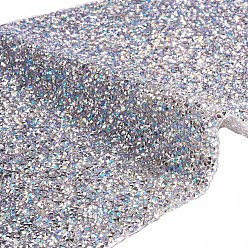 Crystal AB Hot Melting Glass Rhinestone Glue Sheets, for Trimming Cloth Bags and Shoes, Crystal AB, 40x24cm