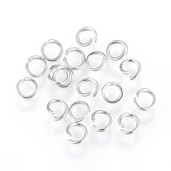 Stainless Steel Color 304 Stainless Steel Open Jump Rings, Metal Connectors for DIY Jewelry Crafting and Keychain Accessories, Stainless Steel Color, 20 Gauge, 5x0.8mm, Inner Diameter: 3.5mm