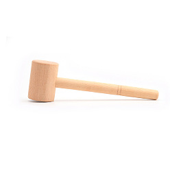 BurlyWood Beechwood Leather Carving Hammer Mallet, for Sew Leather Craft Tool, BurlyWood, 26.5cm