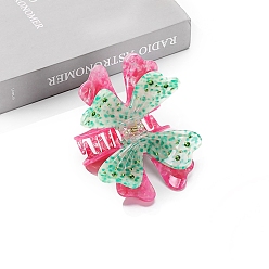 Аквамарин Заколки для волос в форме когтей из ацетата целлюлозы, аксессуары для волос для женщин и девочек, бабочка, аквамарин, 85x92x67 мм