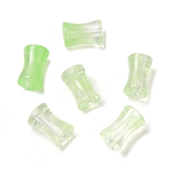 Green Yellow Transparent Acrylic Beads Gradient Effect, Bamboo Joint, Green Yellow, 12.5x7.5mm, Hole: 1.8mm, 1020pcs/500g