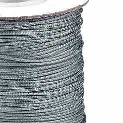 Gray Korean Waxed Polyester Cord, Gray, 1mm, about 85yards/roll