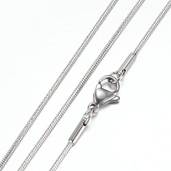Stainless Steel Color 304 Stainless Steel Herringbone Chain Necklaces, with Lobster Claw Clasps, Stainless Steel Color, 19.5 inch~20 inch(49.5~50.8cm), 1.2mm