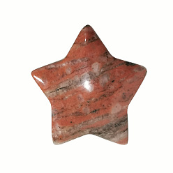 Marble Natural Red Marble Home Display Decorations, Star Energy Stone Ornaments, 25mm