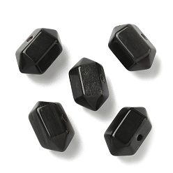 Silver Sheen Obsidian Натуральный серебристый обсидиан, бусины в форме пули с двойным заостренным концом и гранями., 16~17x10~11x9~9.5 мм, отверстие : 1~1.5 мм