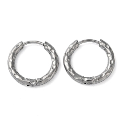 Нержавеющая Сталь Цвет Не тускнеют 304 серьги-кольца из нержавеющей стали, цвет нержавеющей стали, 16.5x17x2.5 мм