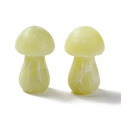 Лимонный Нефрит Натуральный лимонный нефрит камень гуаша, инструмент для массажа со скребком гуа ша, для спа расслабляющий медитационный массаж, грибовидный, 36.5~37.5x21.5~22.5 мм