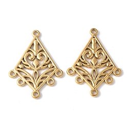 Золотой 304 нержавеющей стали ссылки люстра компонент, воздушный змей, золотые, 38x28.5x2.5 мм, отверстия : 1.6 mm и 1.8 мм