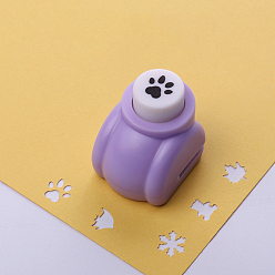 Paw Print Mini Plastic Craft Punch for Scrapbooking & Paper Crafts, Paper Shapers, Paw Print, 30x25x33mm