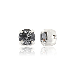 00030 260 NightFall Preciosa® maxima crystal в пришивной чашке, чешский хрусталь, с настройками латуни, 719 35 012 шатон (круглый), серебряные, 00030 260 наступление ночи, ss 12 (3~3.2 мм)