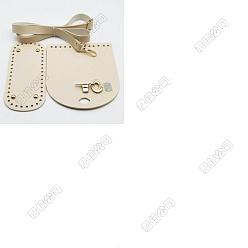 Бежевый 1 сумка ручной работы из искусственной кожи, вязаная крючком, наборы аксессуаров для сумки на плечо, включая дно сумки и ремни, бежевые, 600~1250 мм