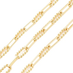 Real 18K Gold Plated Rack Plating Brass Paperclip Chains, Lead Free & Cadmium Free, Unwelded, with Spool, Real 18K Gold Plated, 17.5x9x3mm, 17x6x2mm