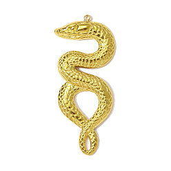 Настоящее золото 18K 304 подвески из нержавеющей стали, змеиные чары, ионное покрытие (ip), реальный 18 k позолоченный, 50x22 мм
