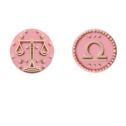 Libra Twelve Twelve Constellations Food Grade Eco-Friendly Silicone Focal Beads, Libra, 25mm