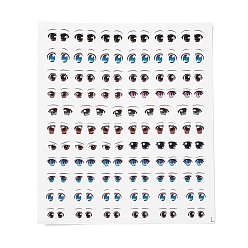 Eye Water Transfer Eyes Stickers, for Middle Clay Doll Model Face, Eye Pattern, 15.1x13.2x0.03cm