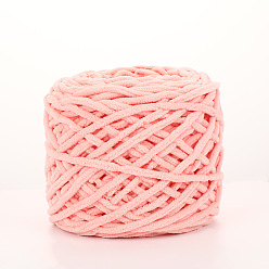 Pink Soft Crocheting Polyester Yarn, Thick Knitting Yarn for Scarf, Bag, Cushion Making, Pink, 6mm