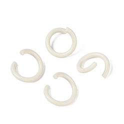 Beige Anneaux ouverts en fer peint à la bombe, beige, Jauge 18, 8.5x1mm, diamètre intérieur: 5.5 mm, environ5050 pcs / 1000 g
