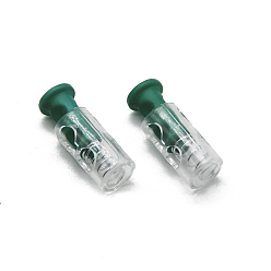 Vert Mer Bloque-cordons en nylon et résine, fermoirs réglables, colonne, vert de mer, 25x9mm