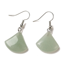 Зеленый Авантюрин Серьги с подвесками из натурального зеленого авантюрина, платиновые латунные серьги, 39x20 мм