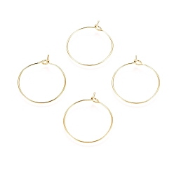 Настоящее золото 18K Ионное покрытие (ip) 316 l выводы обручей из хирургической нержавеющей стали, Винные стекла, реальный 18 k позолоченный, 20x0.7 мм, 21 датчик