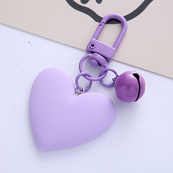 Фиолетовый Брелок в виде колокольчика конфетного цвета с милой девушкой в виде персикового футляра для наушников с подвеской-сумкой