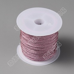 Pink 12 многослойный металлический шнур, для изготовления ювелирных изделий, розовые, 0.8 мм, около 27.34 ярдов (25 м) / рулон