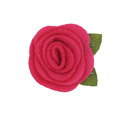 Светло-Вишневый Кабошоны из шерстяного войлока, роза, светло-вишневый, 50x40 мм