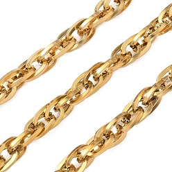 Золотой Ионное покрытие (ip) 304 канатные цепи из нержавеющей стали, несварные, с катушкой, золотые, 0.22 дюйм (0.55 см)