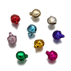 Color mezclado Encantos campana de aluminio, color mezclado, 9x8x7 mm, agujero: 1.5 mm