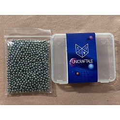 Couleur Acier Inoxydable Unicraftale 1000pcs 304 perles en acier inoxydable, pas de trous / non percés, ronde, couleur inox, 2.5mm