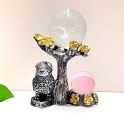 Parrot Украшения для пьедестала скульптуры из смолы, держатель хрустального шара, для домашнего офисного стола, сова, 110x40x110 мм