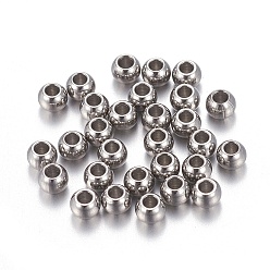 Stainless Steel Color 202 Stainless Steel Beads, Round, Stainless Steel Color, 2.5x2mm, Hole: 1mm