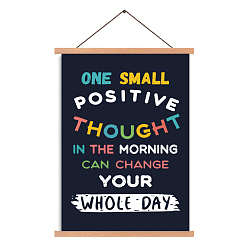 Черный Картина из хлопка и льна, с рисунком слово, декоративные аксессуары, прямоугольные, чёрные, 440x280 мм