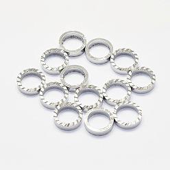 Real Platinum Plated Long-Lasting Plated Brass Linking Rings, Real Platinum Plated, Nickel Free, Ring, 8x2mm