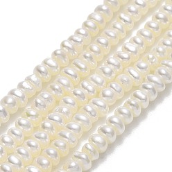 Linen Natural Cultured Freshwater Pearl Beads Strands, Round, Linen, 3.5~4x3.5x2.5mm, Hole: 0.5mm, about 162~163pcs/strand, 14.57''(37~37.2cm)