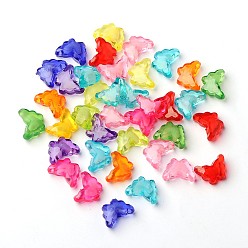 Mixed Color Transparent Acrylic Beads, Bead in Bead, Butterfly, Mixed Color, 11x15x6mm, Hole: 2mm, about 670pcs/500g