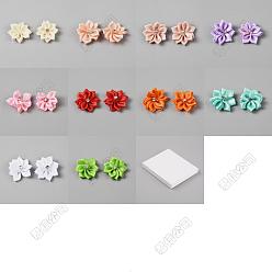 (52) Непрозрачная лаванда 100шт. 10 цветов полиэстер, стразы, цветок для украшения, аппликации, свадебные украшения своими руками, разноцветные, 28x28x8 мм, 10 шт / цвет