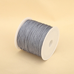 Gray 50M Nylon Thread, Chinese Knot Cord, for Jewelry Making, Gray, 0.8mm, about 54.68 Yards(50m)/Roll