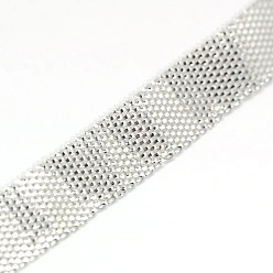 Silver Mesh Ribbons, for Gift Packaging, Silver, 8mm, about 50yards/roll(150 feet/roll)