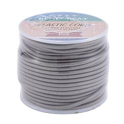 Gainsboro Elastic Cord, Polyester Outside and 30~40 Ply Latex Core, Gainsboro, 3mm, about 20m/roll